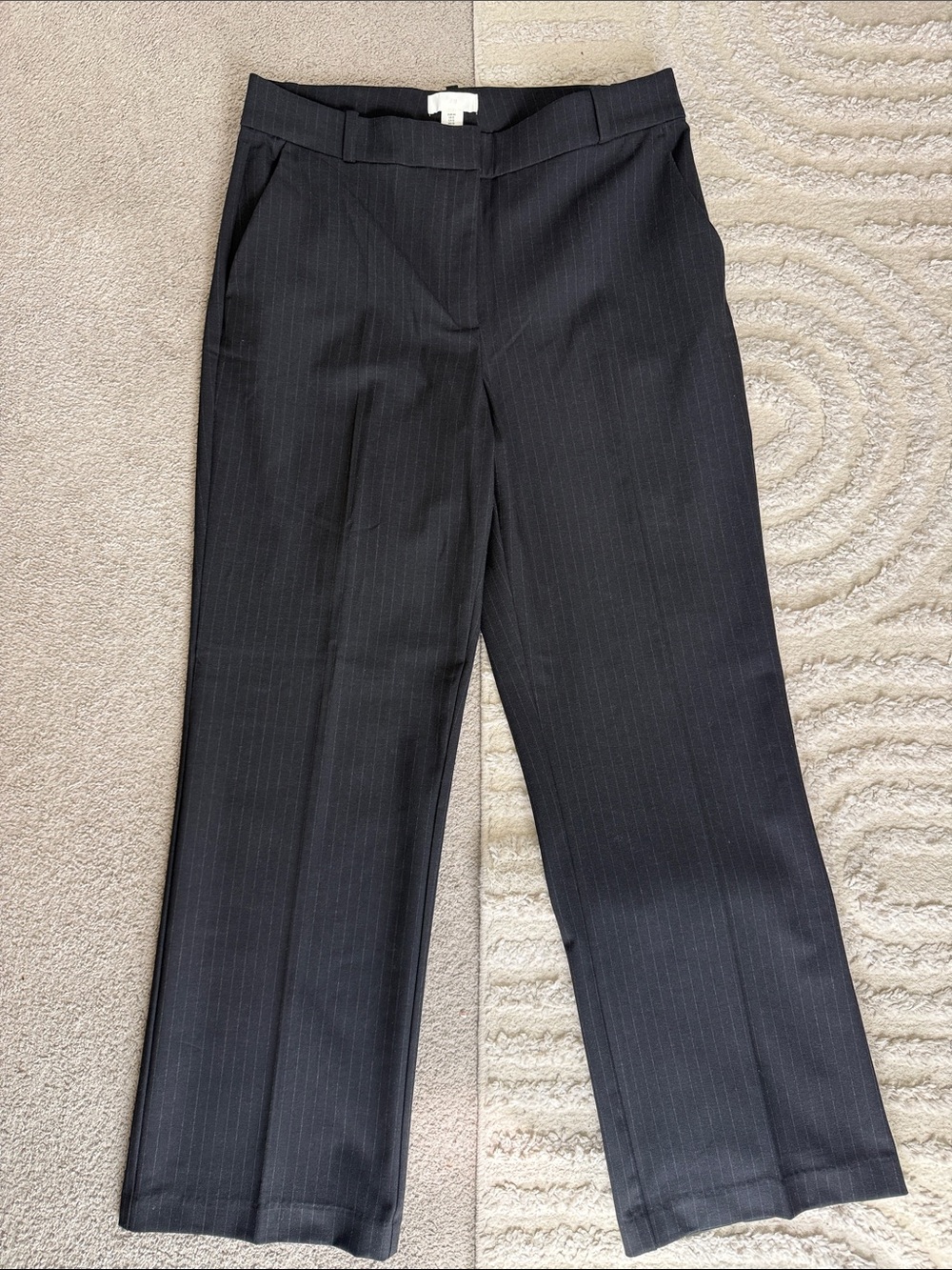 H&M Classic Women's Black Pinstripe Dress Pants size 12